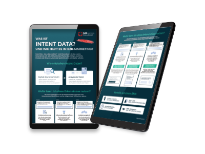 Tablet mit einer Infografik zum Thema Intent Data